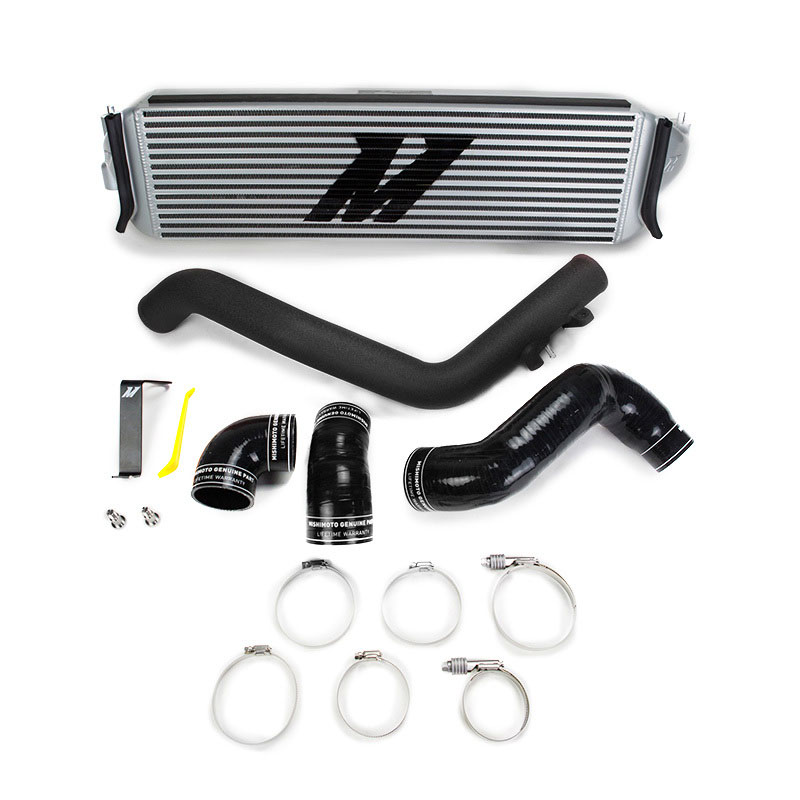 Mishimoto mmint-ctr-17kslwbk | 2017+ Honda Civic Type R Performance Intercooler Kit - Silver Core Black Piping; 2017-2020