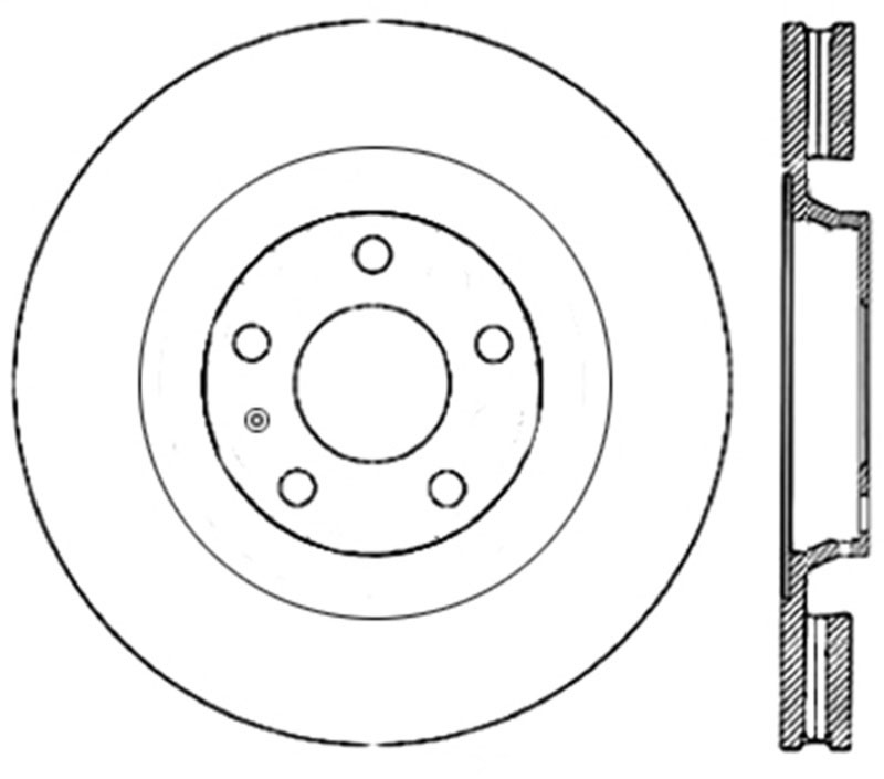 Stoptech 127.33125R | StopTech Audi S5 Sport Drilled/Slotted Rotor, Rear Right; 2008-2011