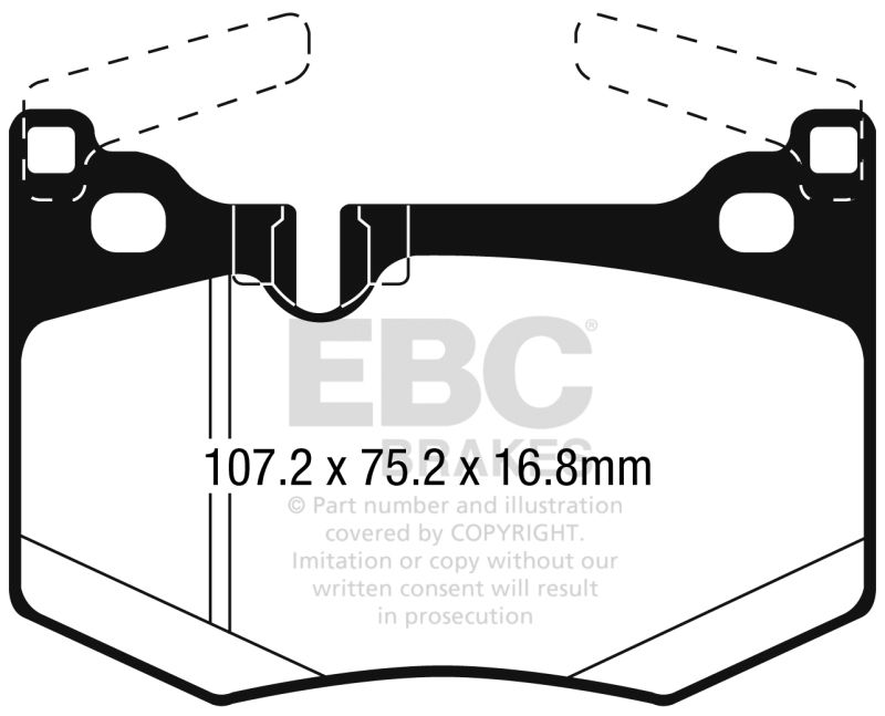 EBC dp52261ndx | 2016+ Lexus GS-F Bluestuff Rear Brake Pads; 2016-2023