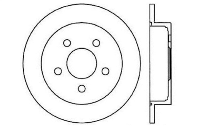 Stoptech 128.62058L | StopTech Pontiac Grand Am Sport Cross Drilled Brake Rotor, Rear Left; 1999-2005