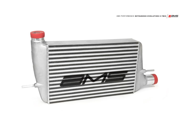 AMS ams.04.09.0001-1 | Performance 08-15 Mitsubishi EVO X Front Mount Intercooler w/Modular Cast End Tanks & Logo; 2008-2015