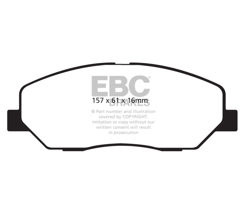 EBC dp31821c | 08-10 Hyundai Genesis 3.8 Redstuff Front Brake Pads; 2008-2010