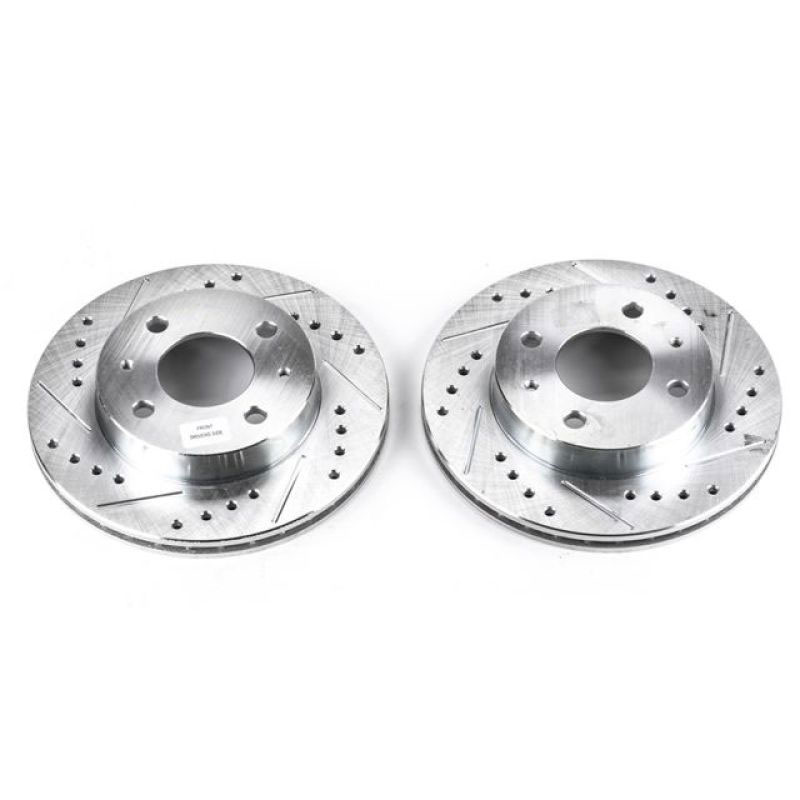 PowerStop jbr753xpr | Power Stop 95-98 Nissan 200SX Front Evolution Drilled & Slotted Rotors - Pair; 1995-1998