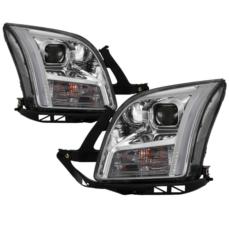 SPYDER 9042126 | xTune 06-09 Ford Fusion Light Bar DRL Projector Headlights - Chrome (PRO-JH-FFU06-LB-C); 2006-2009