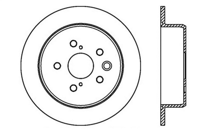 Stoptech 127.44142R | StopTech Lexus IS250 Sport Drilled/Slotted Rotor, Rear Right; 2006-2015