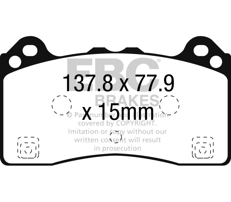 EBC dp22274 | 2016-2017 Ford Focus RS Front Greenstuff Brake Pads; 2016-2017