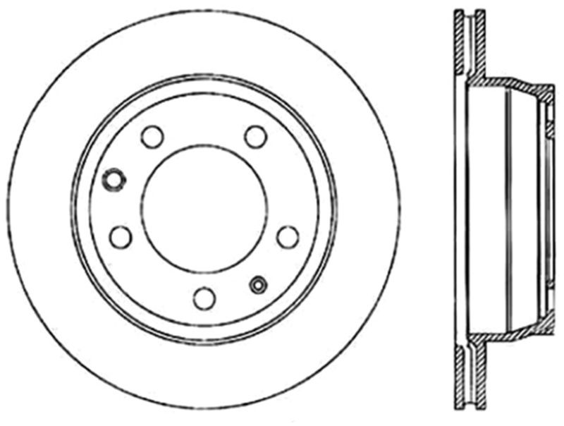 Stoptech 127.33078L | StopTech Porsche Cayenne Sport Drilled/Slotted Rotor, Rear Left; 2003-2017