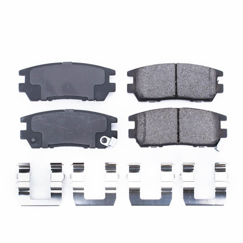 PowerStop 17567 | Power Stop 92-00 Mitsubishi Montero Rear Z17 Evolution Ceramic Brake Pads w/Hardware; 1992-2000