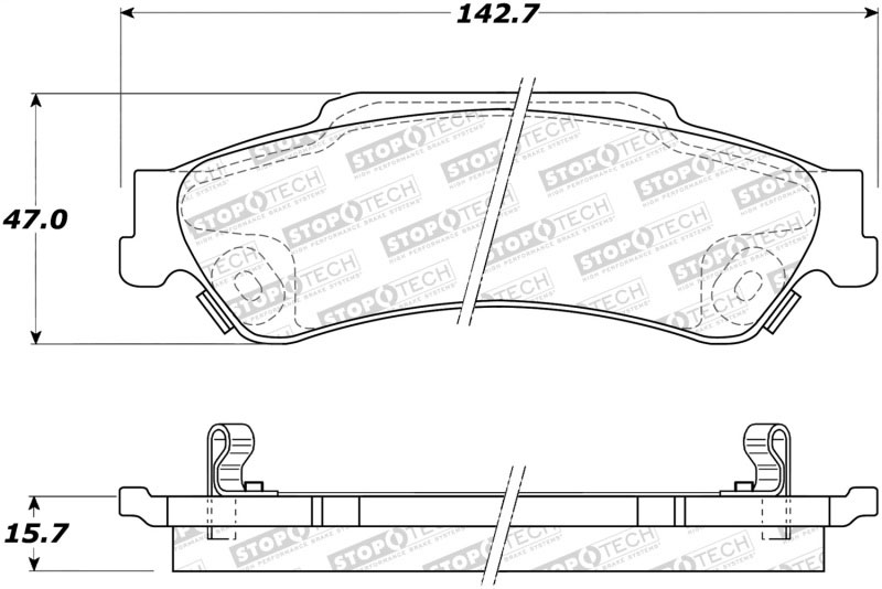 Stoptech 308.07290 | StopTech Street Brake Pads Oldsmobile Bravada, Rear; 1997-2001