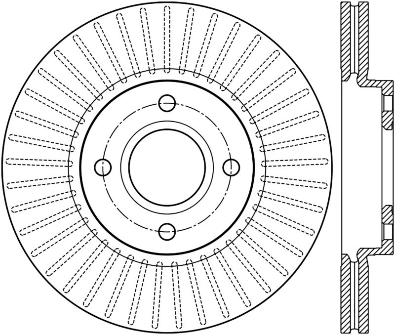 Stoptech 120.61110CRY | StopTech Ford Fiesta Premium Cryostop Rotor, Front; 2014-2017