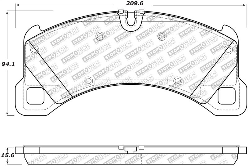 Stoptech 305.14520 | StopTech Street Select Brake Pads Porsche Macan S 350mm Front Disc, Front; 2015-2017