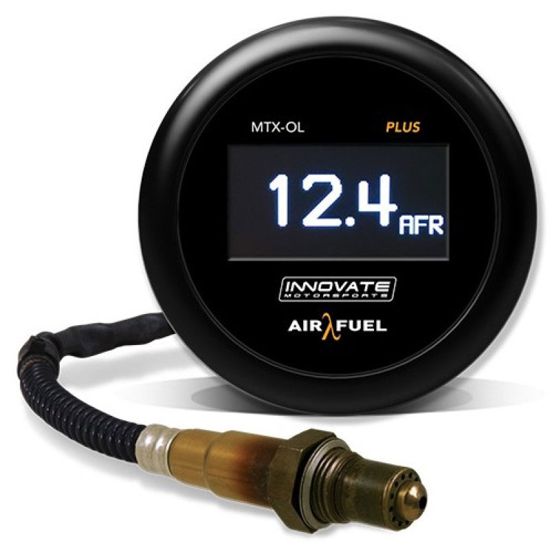 Innovate Motorsports 39350 | Innovate MTX-OL PLUS Wideband Digital Air/Fuel Ratio OLED Gauge Kit 8ft w/O2 Sensor