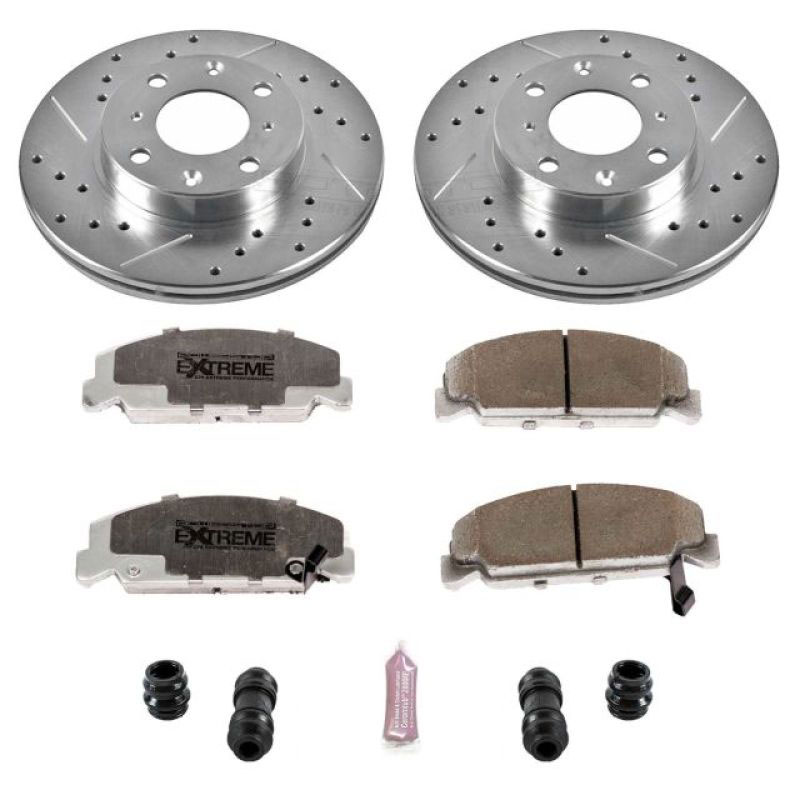 PowerStop k398-26 | Power Stop 88-89 Honda CRX Front Z26 Street Warrior Brake Kit; 1988-1989