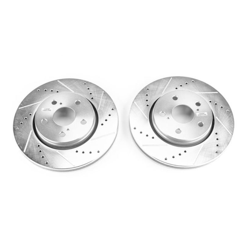 PowerStop jbr1757xpr | Power Stop 18-19 Toyota C-HR Front Evolution Drilled & Slotted Rotors - Pair; 2018-2022