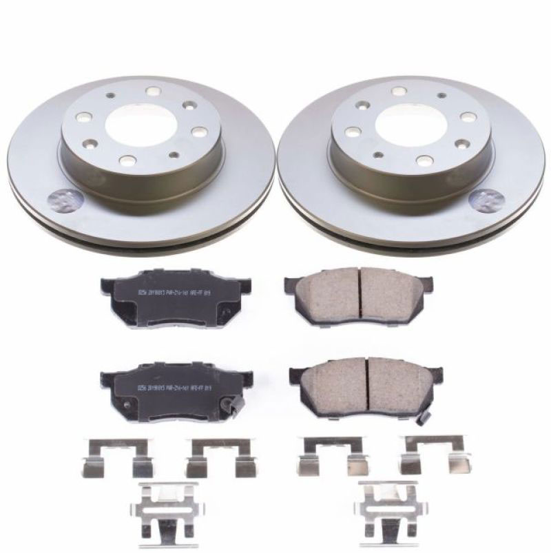 PowerStop crk4795 | Power Stop 88-91 Honda CRX Front Z17 Evolution Geomet Coated Brake Kit; 1988-1991