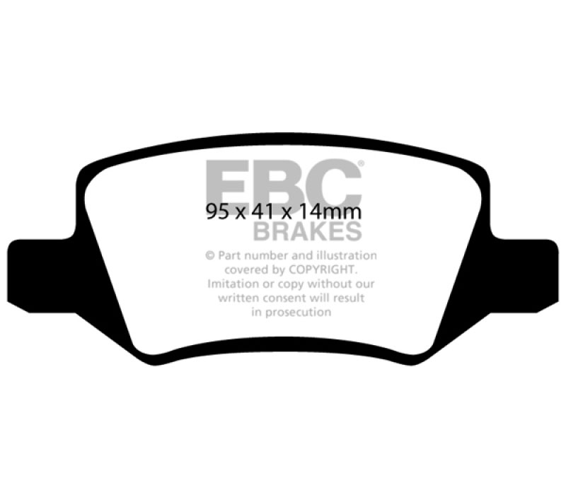 EBC dp21438 | 08-09 Mercedes-Benz B200 2.0 Greenstuff Rear Brake Pads