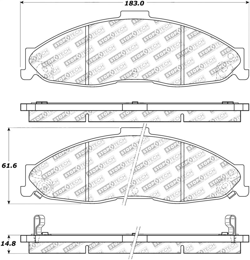 Stoptech 305.07490 | StopTech Street Select Brake Pads Pontiac Firebird, Front; 1998-2002