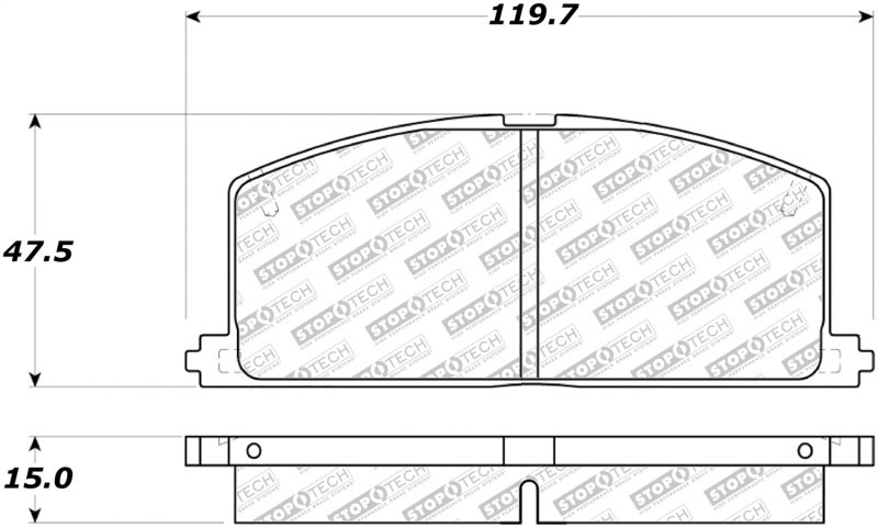 Stoptech 305.02420 | StopTech Street Select Brake Pads Chevrolet Nova, Front; 1985-1988