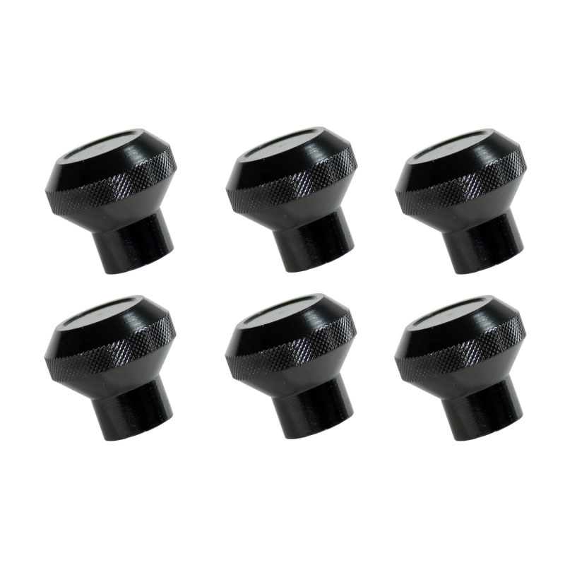 Rugged Ridge 11126.02 | 76-86 Jeep CJ Black Billet Stainless Steel Dash Knob Set Billet; 1976-1986