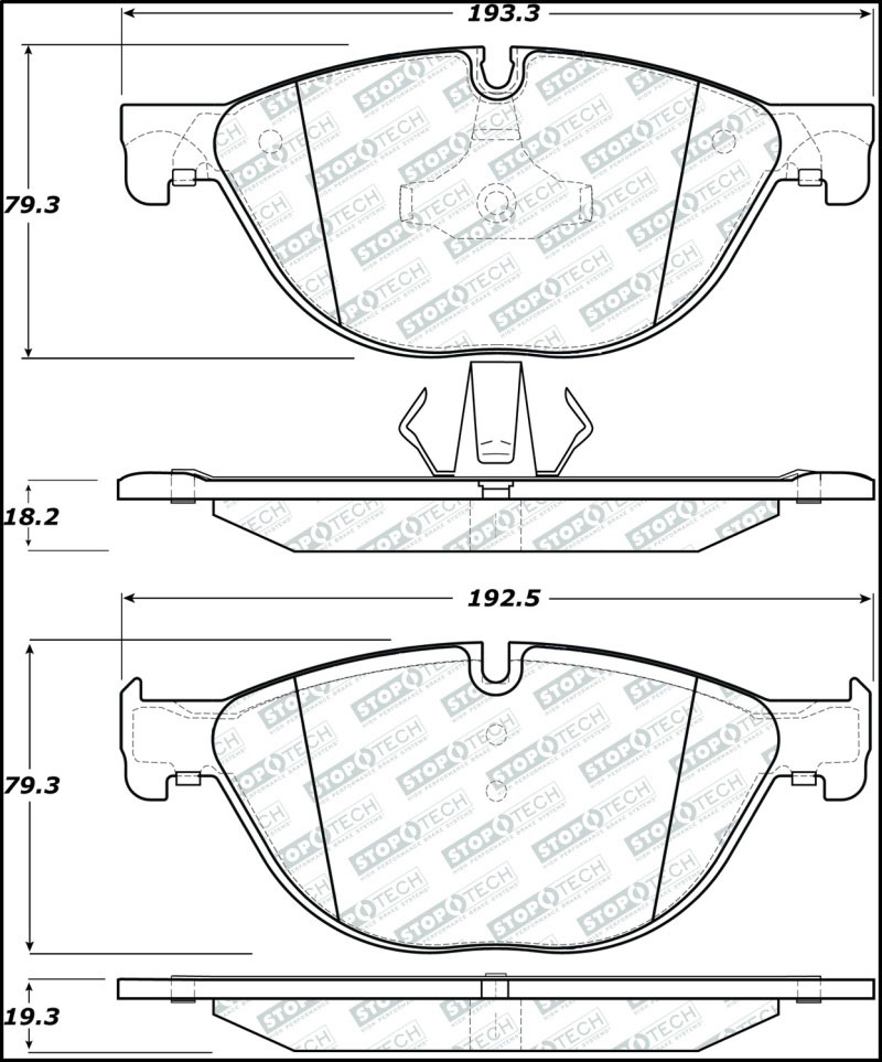 Stoptech 305.14090 | StopTech Street Select Brake Pads BMW 535i GT, Front; 2010-2017