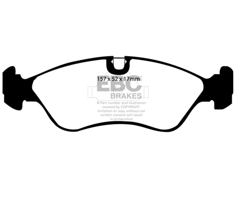 EBC dp2760 | 99-02 Daewoo Lanos 1.6 Chassis -447433 Greenstuff Front Brake Pads