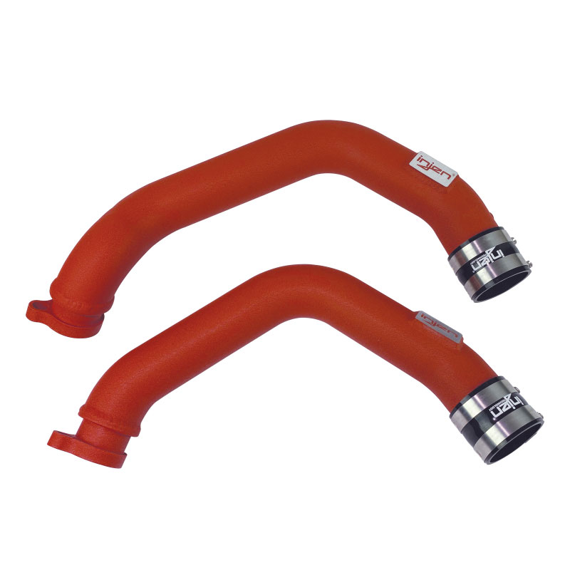 Injen SES1116ICPWR | Intercooler Charge Pipes BMW M4 (F82/83) 3.0L L6 Twin turbo S55, Wrinkle Red; 2015-2016