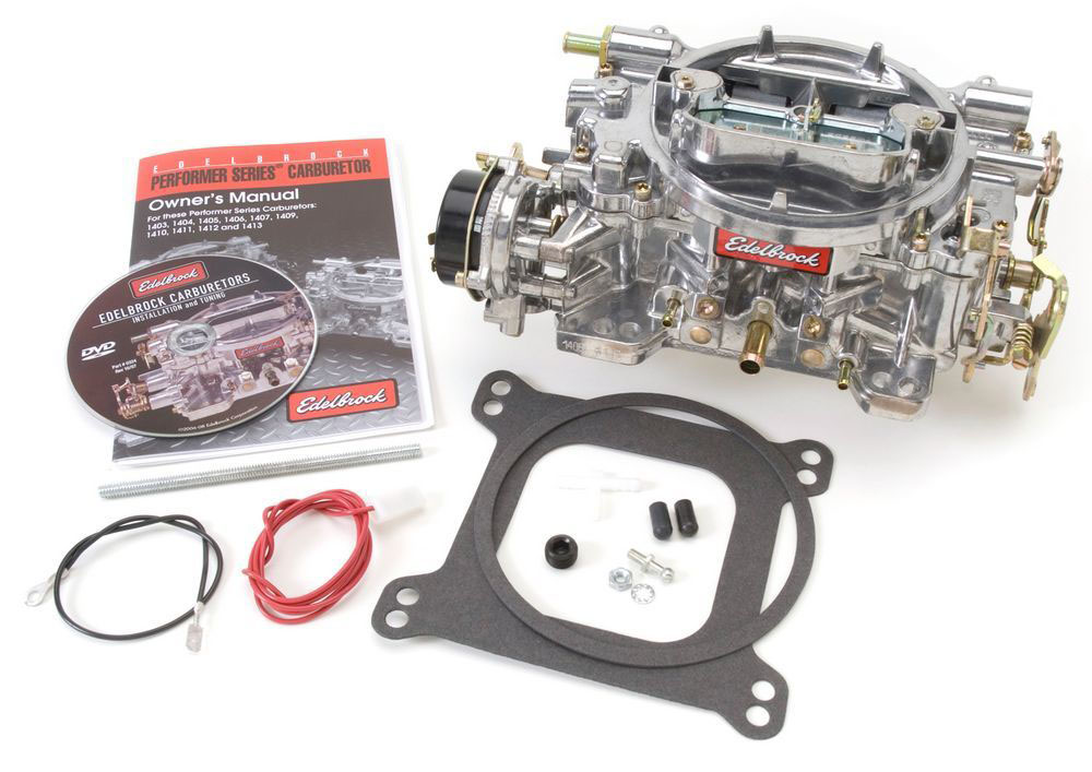 Edelbrock 1406 | Carburetor Performer Series 4-Barrel 600 CFM Electric Choke Satin Finish