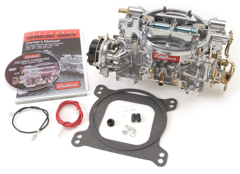 Edelbrock 1411 | Carburetor Performer Series 4-Barrel 750 CFM Manual Choke Satin Finish