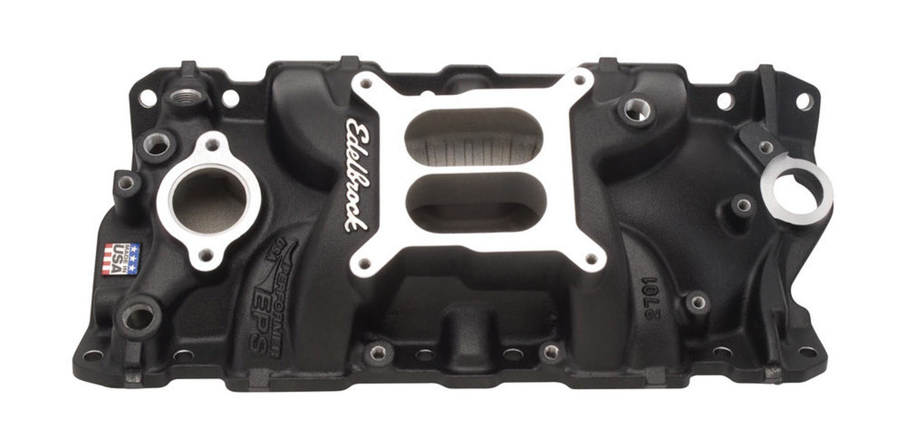 Edelbrock 27013 | Manifold SBC Performer Eps Intake Black