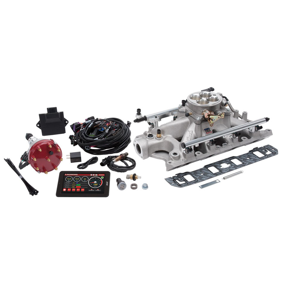 Edelbrock 35950 | Pro Flo 4 EFI System Seq Port Ford 351W 625 Max HP 35lb/hr Satin Finish