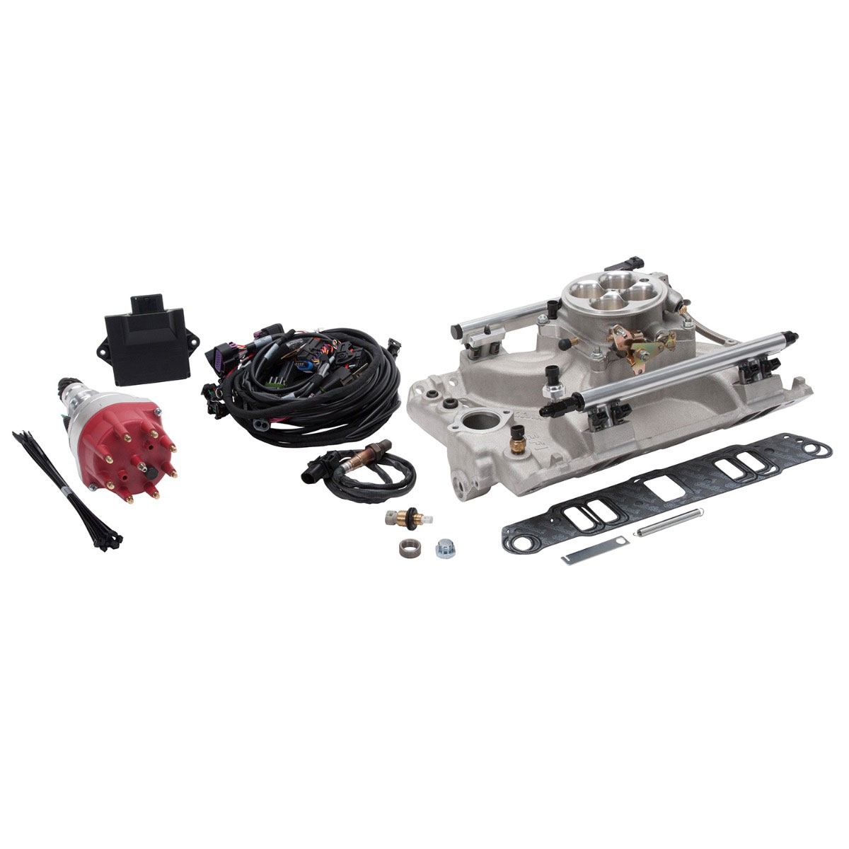 Edelbrock 35980 | Pro Flo 4 EFI System Seq Port Pontiac 326-455ci 625 Max HP 35lb/hr Satin Finish