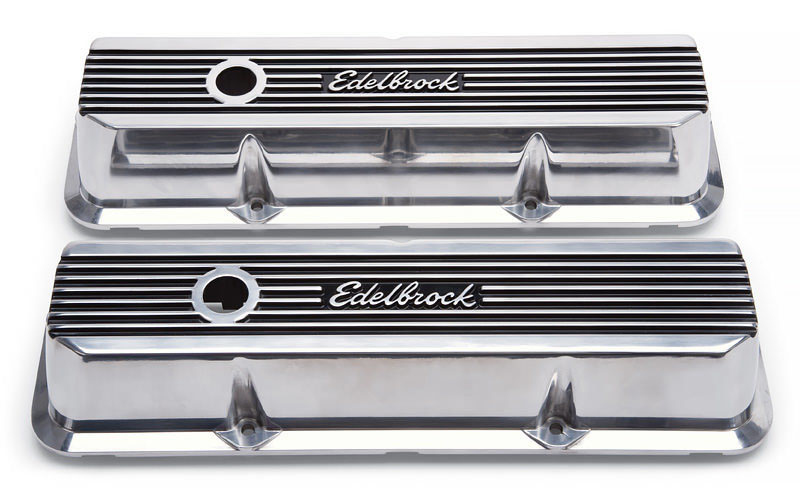 Edelbrock 4277 | Valve Covers Elite II Ford FE 1958-76 Polished; 1958-1976