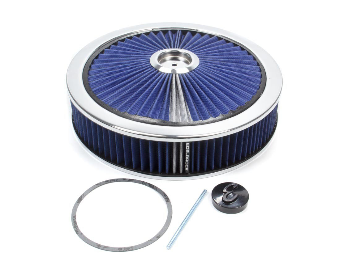 Edelbrock 43661 | Air Cleaner Pro-Flo High-Flow Series Round Filtered Top 14In Dia X 3 125In