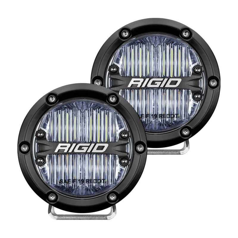 Rigid Industries 36110 | 360-Series 4in LED SAE J583 Fog Light - White (Pair)