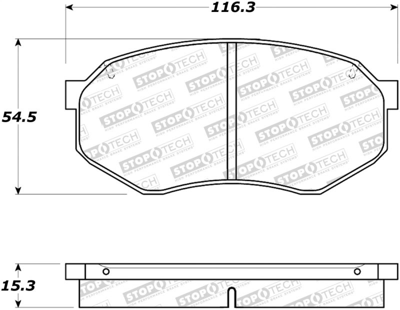 Stoptech 308.03890 | StopTech Street Brake Pads Toyota Pickup Caliper Cast# F18Q, Front; 1989-1995