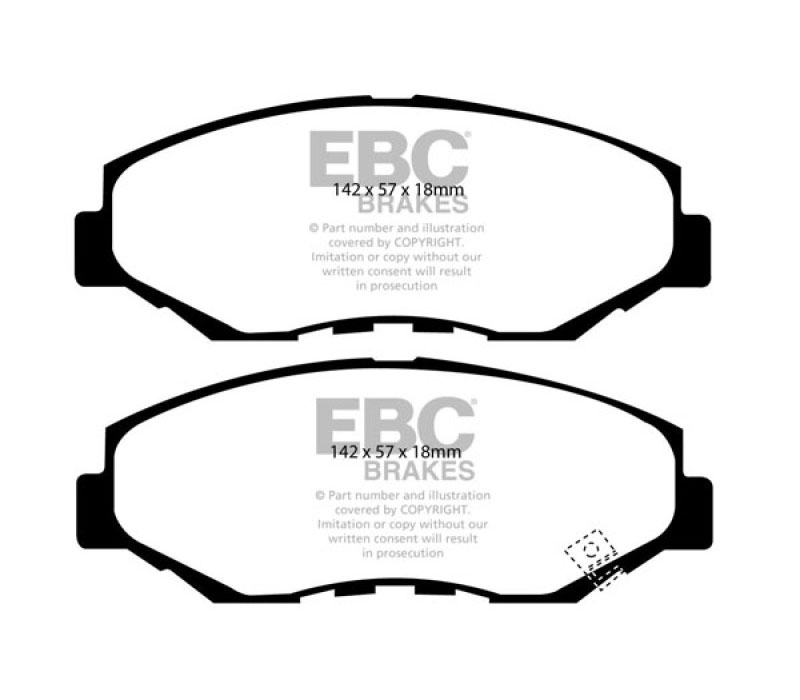 EBC dp41655r | 13-15 Acura ILX 1.5 Hybrid Yellowstuff Front Brake Pads; 2013-2015