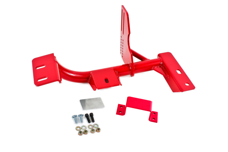 BMR Suspension TCC012R | BMR Torque Arm Relocation Crossmember Camaro with OE 4L60E automatic transmiss V8 Red; 1993-1997