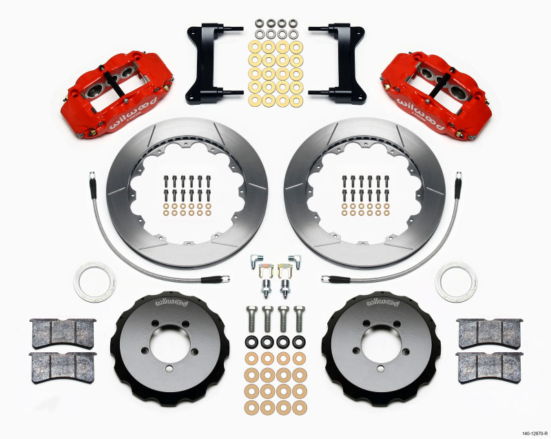 Wilwood 140-12870-r | Narrow Superlite 6R Front Hat Kit 12.88in Red 2012-Up Toyota / Scion FRS w/ Lines; 2012-2021