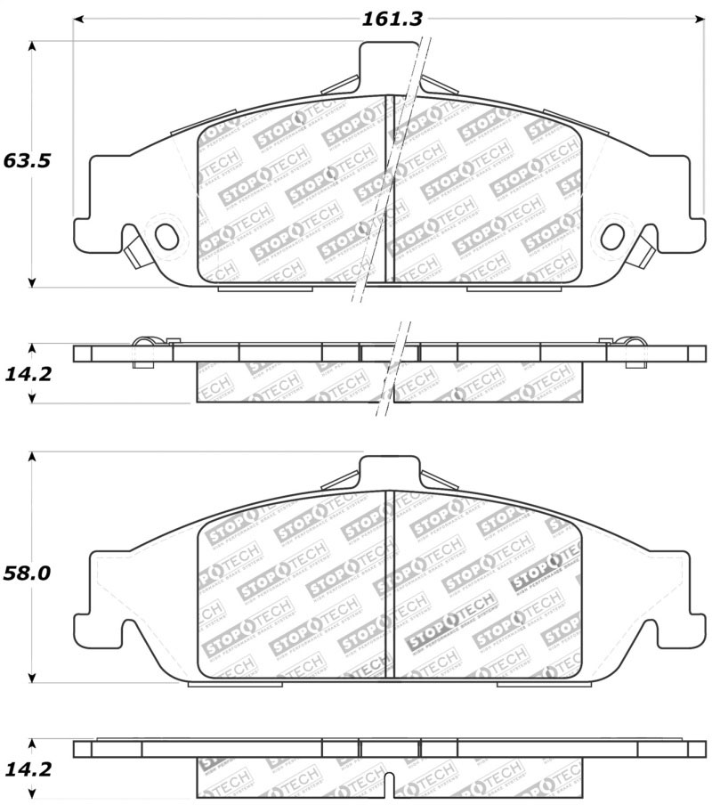 Stoptech 309.07270 | StopTech Sport Brake Pads Pontiac Grand Am, Front; 1999-2005