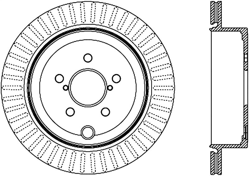 Stoptech 126.47031SR | StopTech Scion FR-S Sport Slotted Brake Rotor, Rear Right; 2013-2016