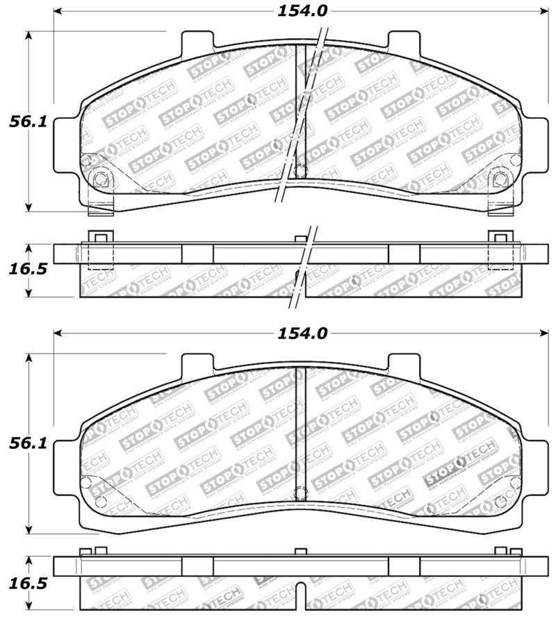 Stoptech 309.06520 | StopTech Sport Brake Pads Mazda B3000, Front; 1995-2002