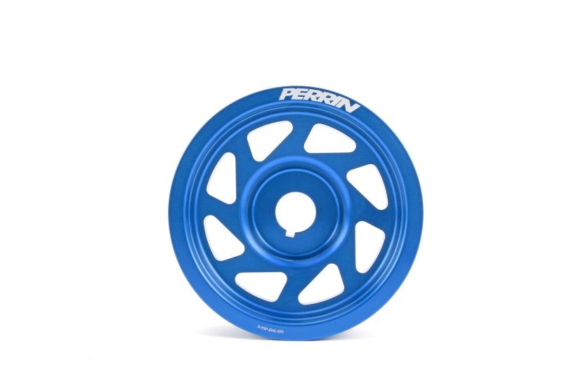 Perrin Performance pspeng100bl | Perrin 93-11 Subaru Impreza / 02-14 WRX / 04-21 STI EJ Crank Pulley - Blue (w/AC); 1993-2011