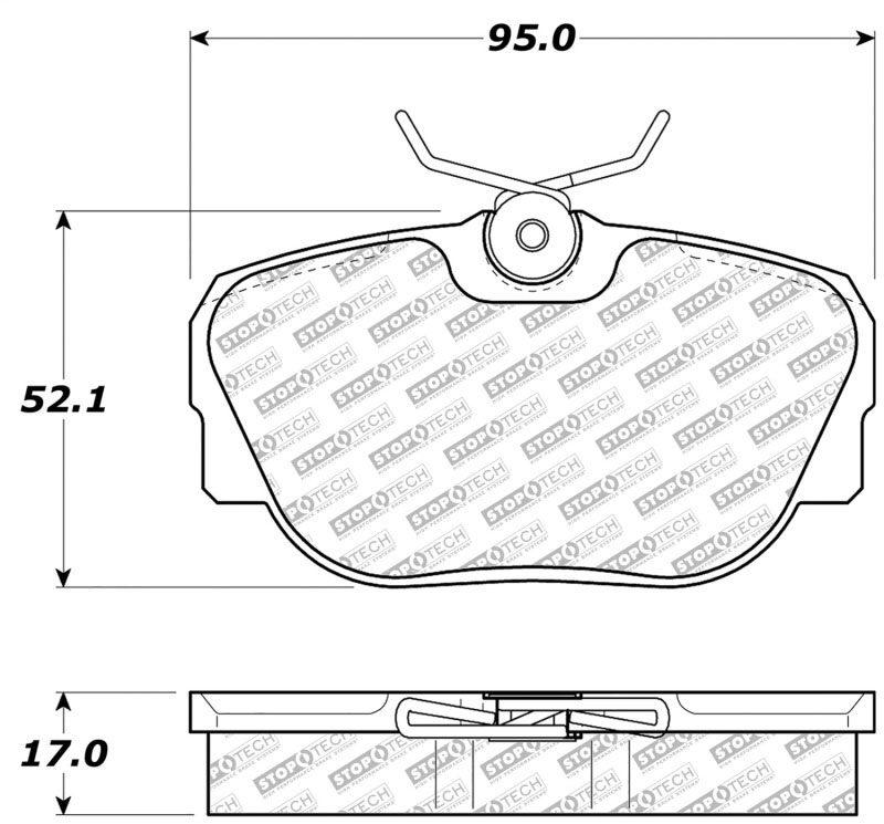 Stoptech 305.04930 | StopTech Street Select Brake Pads Saab 900 Fr 8/87, Front; 1987-1987