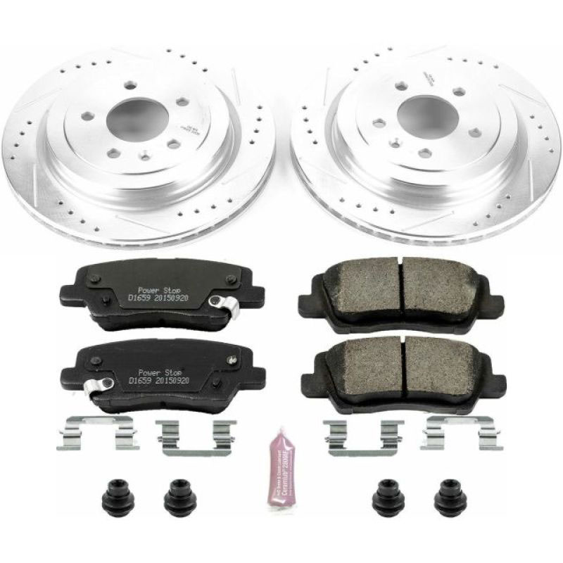 PowerStop k6385 | Power Stop 13-15 Cadillac ATS Rear Z23 Evolution Sport Brake Kit; 2013-2015