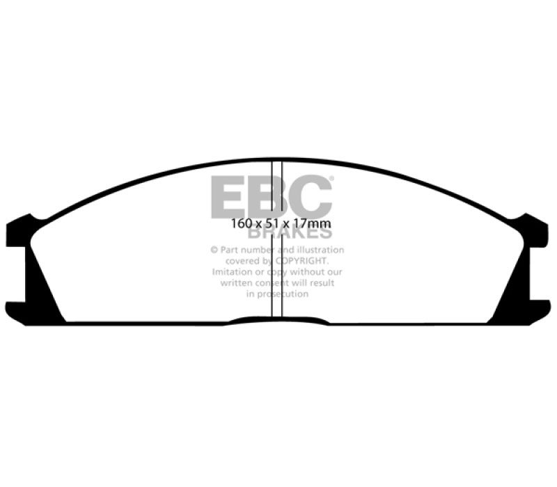 EBC dp6691 | 98-04 Nissan Frontier 2.4 2WD Greenstuff Front Brake Pads; 1998-2004