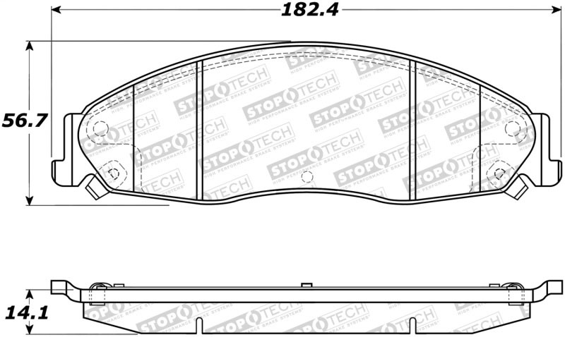 Stoptech 308.09210 | StopTech Street Brake Pads Cadillac STS (JL9), Front; 2005-2005