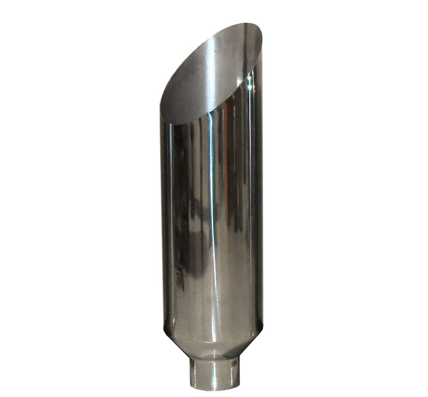 Pypes Exhaust EVT506-36AC | Pypes Diesel Truck 5" in - 6" out, 36" long Stack Tip (each) - Miter Stack in Polished; 1992-2012