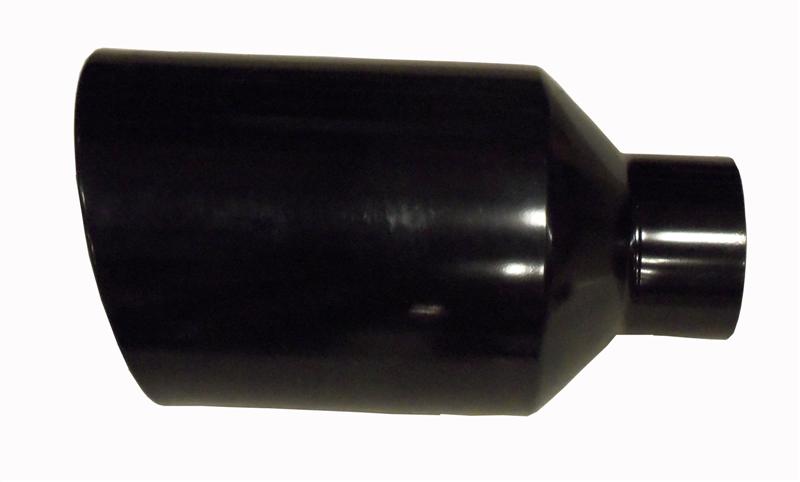 Pypes Exhaust EVT508B | Pypes Diesel Truck Exhaust Tip 5" in - 8" out, 18" long Monster Tip - Black; 1950-2011