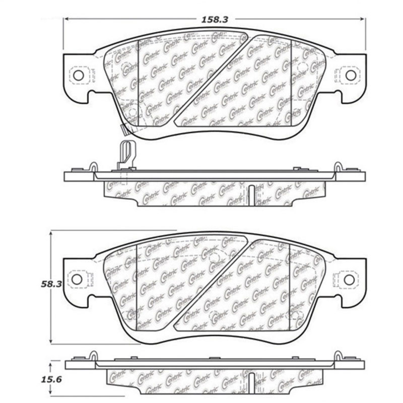 Stoptech 308.12870 | StopTech Street Brake Pads Infiniti Q60 330mm Front & Rear Disc, Front; 2014-2016