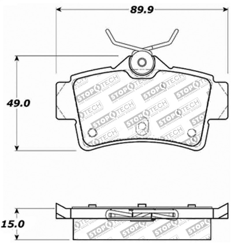 Stoptech 309.06271 | StopTech Sport Brake Pads Ford Mustang SVT Cobra, Rear; 1994-2004